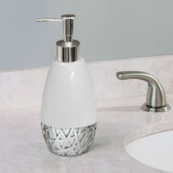 Bali Resin Tall Liquid Soap Dispenser - Nu Steel 8 Bali Resin Tall Liquid Soap Dispenser - Nu Steel -Lunara Bath Store GUEST 02d6d002 d5fe 4f4d 9b7e 434f8669b045