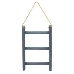 Farmlyn Creek 3-Tier Rustic-Style Hanging Towel Rack, Small Wooden Hanging Ladder Towel Racks For Bathroom With Rope, 10 X 23 In, Gray -Lunara Bath Store GUEST 03862671 d5c7 426e b1fc 00edded9575f
