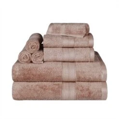8 Piece Assorted Bath Towel Set, Rayon From Bamboo And Cotton, Ultra-Soft Plush Quick Drying, Solid Terry Towels With Dobby Border By Blue Nile Mills 29 8 Piece Assorted Bath Towel Set, Rayon From Bamboo And Cotton, Ultra-Soft Plush Quick Drying, Solid Terry Towels With Dobby Border By Blue Nile Mills -Lunara Bath Store GUEST 04185ce9 64a9 4c78 a17b 9d7a9c950367