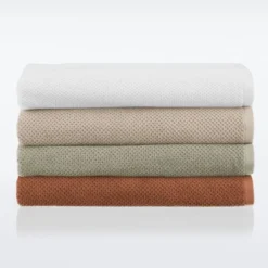 Nate Home By Nate Berkus Cotton Textured Weave Bath Towel Set -Lunara Bath Store GUEST 0993065b 5440 44a7 8a29 c0d8f4c1db79