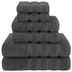 American Soft Linen 6 Piece Towel Set, 100% Cotton Bath Towels For Bathroom -Lunara Bath Store GUEST 0b5b8500 8804 4134 9386 11fb2863ff3e