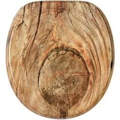 Sanilo Round Molded Wood Toilet Seat With No Slam, Slow, Soft Close Lid, Stainless Steel Hinges, Unique Fun Decorative Design, Vintage Wood Grain -Lunara Bath Store GUEST 0b7d1017 a329 4d7d 87e0 d402c739c15f