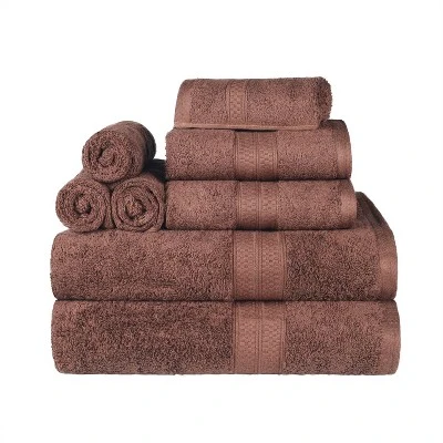 8 Piece Assorted Bath Towel Set, Rayon From Bamboo And Cotton, Ultra-Soft Plush Quick Drying, Solid Terry Towels With Dobby Border By Blue Nile Mills 8 8 Piece Assorted Bath Towel Set, Rayon From Bamboo And Cotton, Ultra-Soft Plush Quick Drying, Solid Terry Towels With Dobby Border By Blue Nile Mills - Image 6