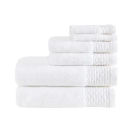 6pc Curv Jacquard Wavy Cotton Towel Set -Lunara Bath Store GUEST 0f9dc899 849e 4544 9d4c 8215c7380b9a