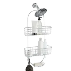 MDesign Steel Metal Curved Bathroom/Shower 2-Tier Caddy With Baskets -Lunara Bath Store GUEST 11992e9c b8b2 4e40 b3ce 42bbdc78e161