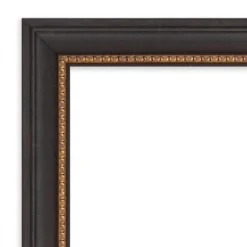 Amanti Art Ashton Black Petite Bevel Wood Bathroom Wall Mirror 26.5 X 20.5 In.