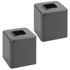 MDesign Metal Square Paper Facial Tissue Box Cover Holder - 2 Pack -Lunara Bath Store GUEST 137d4c9c 3163 4665 9a29 a2fb043ee541