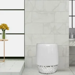 Small Round Plastic Vintage Bathroom Wastebasket - Nu Steel -Lunara Bath Store GUEST 139752e8 dd45 45b9 98c8 2634416e6ab0