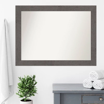 44" X 33" Non-Beveled Rustic Plank Gray Bathroom Wall Mirror - Amanti Art 10 44" X 33" Non-Beveled Rustic Plank Gray Bathroom Wall Mirror - Amanti Art - Image 8