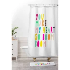 Hello Sayang You Make My Heart Go Boom Boom Bath Rugs And Mats White 24" X 36" - Deny Designs -Lunara Bath Store GUEST 176ce398 6726 407f 8ffc d9189807ec84