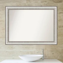 43" X 32" Non-Beveled Salon Silver Bathroom Wall Mirror - Amanti Art 14 43" X 32" Non-Beveled Salon Silver Bathroom Wall Mirror - Amanti Art -Lunara Bath Store GUEST 19b4cce3 2dff 4592 b6a6 65461fe93fe0