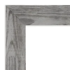 44" X 33" Non-Beveled Bridge Wood Bathroom Wall Mirror Gray - Amanti Art -Lunara Bath Store GUEST 1c08e464 7167 407b a207 7214fe85e754