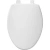 Caswell Never Loosen Elongated Antimicrobial Plastic Soft Close Toilet Seat White - Mayfair By Bemis -Lunara Bath Store GUEST 1d670f20 2e68 4e0c a8e8 142d1a6d06ae