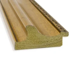 34" X 28" Non-Beveled Parlor Bathroom Wall Mirror Gold - Amanti Art