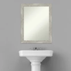 22" X 28" Non-Beveled Dove Narrow Bathroom Wall Mirror Gray Wash - Amanti Art 17 22" X 28" Non-Beveled Dove Narrow Bathroom Wall Mirror Gray Wash - Amanti Art -Lunara Bath Store GUEST 1fa5d4b2 1a8a 43e8 88bf 2128b1fbcb30