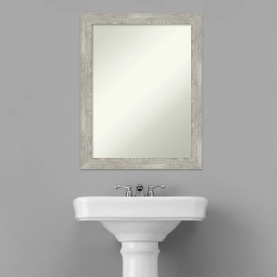 22" X 28" Non-Beveled Dove Narrow Bathroom Wall Mirror Gray Wash - Amanti Art 10 22" X 28" Non-Beveled Dove Narrow Bathroom Wall Mirror Gray Wash - Amanti Art - Image 8