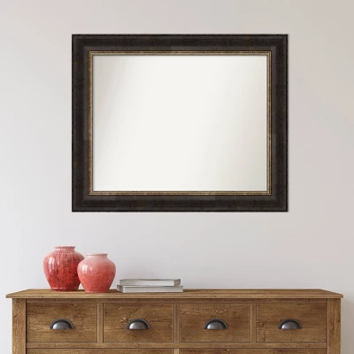 34" X 28" Non-Beveled Varied Black Bathroom Wall Mirror - Amanti Art 7 34" X 28" Non-Beveled Varied Black Bathroom Wall Mirror - Amanti Art - Image 5