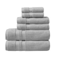 6pc Plume Cotton Feather Touch Antimicrobial Bath Towel Set - Beautyrest -Lunara Bath Store GUEST 2019c077 eab4 4237 a2cf 9f915b6dba69