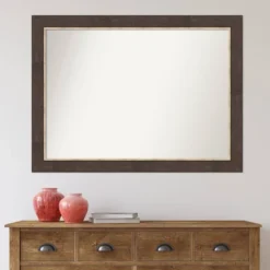 43" X 32" Non-Beveled Lined Bathroom Wall Mirror Bronze - Amanti Art -Lunara Bath Store GUEST 218beb7a 6f86 430c b641 bd0ccb498a3c