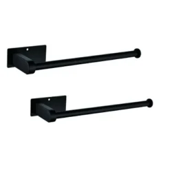 Black 12 Inch Stainless Steel Paper Towel Holder,2 Pack -Lunara Bath Store GUEST 23c5d8b3 e113 4f13 85fc 0b43a2d4b514