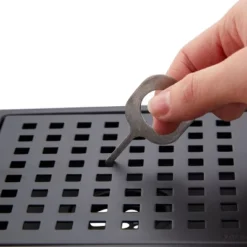 Built Industrial 5.8-Inch Stainless Steel Square Shower Drain Cover For Bathrooms, Showers, And Sinks, Floor Drain With 2 In Bottom Outlet Matte Black -Lunara Bath Store GUEST 26c41267 e223 47fc abe3 1bf61430dc38