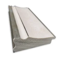 43" X 32" Non-Beveled Trio White Wash Silver Bathroom Wall Mirror - Amanti Art