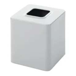MDesign Metal Square Facial Tissue Box Cover Holder, Light Gray -Lunara Bath Store GUEST 2a7b850f 10ea 458f b41f 4032c4cfca6c