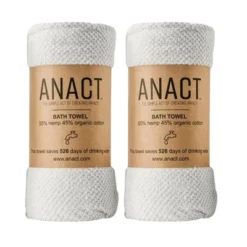 Anact Hemp And Organic Cotton Fast Drying Bath Towel 2pk -Lunara Bath Store GUEST 2ae9943c dd00 4b54 9253 11cacff322a3