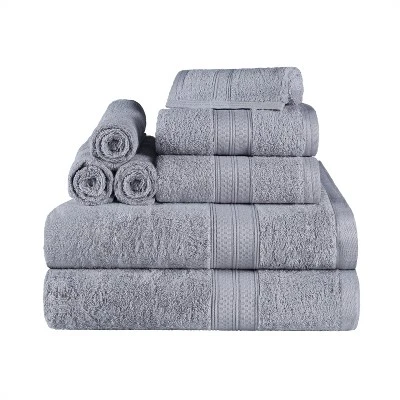 8 Piece Assorted Bath Towel Set, Rayon From Bamboo And Cotton, Ultra-Soft Plush Quick Drying, Solid Terry Towels With Dobby Border By Blue Nile Mills 12 8 Piece Assorted Bath Towel Set, Rayon From Bamboo And Cotton, Ultra-Soft Plush Quick Drying, Solid Terry Towels With Dobby Border By Blue Nile Mills - Image 10