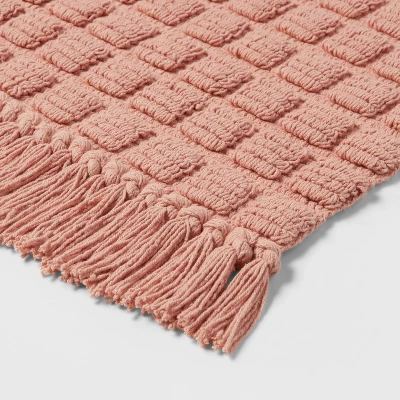 20"x32" Square Tufted Bath Rug Clay Pink - Threshold™ 4 20"x32" Square Tufted Bath Rug Clay Pink - Threshold™ - Image 2