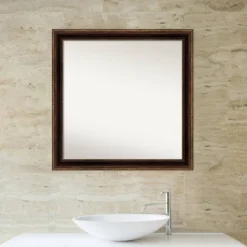 30" X 30" Non-Beveled Corded Bathroom Wall Mirror Bronze - Amanti Art 14 30" X 30" Non-Beveled Corded Bathroom Wall Mirror Bronze - Amanti Art -Lunara Bath Store GUEST 30c72f05 1d80 497c 866e 7ed77c7b549b