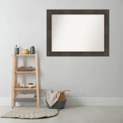 44" X 33" Non-Beveled William Rustic Woodgrain Bathroom Wall Mirror - Amanti Art -Lunara Bath Store GUEST 3129fe74 072c 4e86 9781 e3d451484b8b