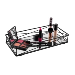 7"x14" Over The Tank Vanity Tray Black - Home Details
