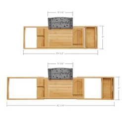 Casafield Bathtub Caddy, Expandable Bamboo Bath Tray And Tub Organizer For Bathroom -Lunara Bath Store GUEST 31e0349f b6e9 4263 a501 c7550b9b84c9