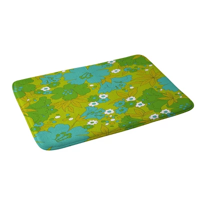 34"x21" Eyestigmatic Design Retro Memory Foam Bath Mat Blue - Deny Designs 3 34"x21" Eyestigmatic Design Retro Memory Foam Bath Mat Blue - Deny Designs