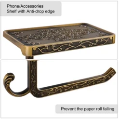 Unique Bargains Wall Mounted With Phone Shelf Waterproof Tissue Fixed Toilet Paper Holders -Lunara Bath Store GUEST 36ccefbc 7395 4ceb 86e1 89e1d2256751