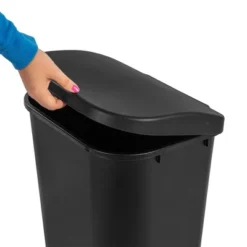 Sterilite 11.3 Gallon D Shape Flat Side Lift Top Lid Wastebasket Trash Can For Kitchen, Home Office, And Garage, Or Workspace, Black (18 Pack) 9 Sterilite 11.3 Gallon D Shape Flat Side Lift Top Lid Wastebasket Trash Can For Kitchen, Home Office, And Garage, Or Workspace, Black (18 Pack) -Lunara Bath Store GUEST 375f16e7 2386 4aaf a13d 79c339fb70ef