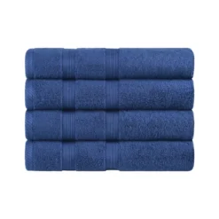 Smart Dry 4 Piece Plush Quick-Drying Highly-Absorbent Solid 100% Cotton Bath Towel Set By Blue Nile Mills -Lunara Bath Store GUEST 3895f1cf 6480 4e07 8793 37cfcc7d88ef