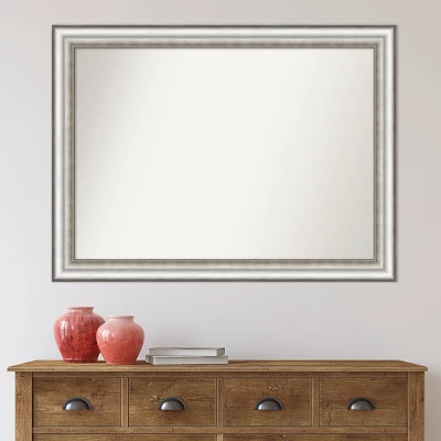 43" X 32" Non-Beveled Salon Silver Bathroom Wall Mirror - Amanti Art 8 43" X 32" Non-Beveled Salon Silver Bathroom Wall Mirror - Amanti Art - Image 6