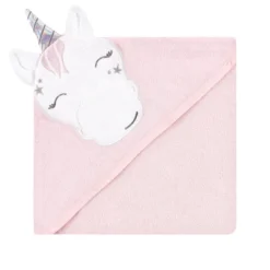 Hudson Baby Infant Girl Cotton Rich Hooded Towels, Pink Unicorn, One Size -Lunara Bath Store GUEST 392979ec 37b3 45ba 97bd 8ecc91bf4b3e