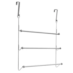 Juvale 3-Bar Over The Door Towel Rack For Bathroom Door Up To 1.57 Inch Thick, Chrome Metal -Lunara Bath Store GUEST 3afedbce d806 44ea bcd7 29fb0ad5bf40
