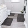 Sussexhome Solid Gray / Dark Gray Bathroom Rugs Sets, Shower Rugs With Toilet Rugs U Shaped, Non Slip Bath Mats, Machine Washable Bath Mat, Absorbent Bath Mat, Bathroom Decor -Lunara Bath Store GUEST 3cddcc40 4299 4aee 8a40 e3e4f78e894e