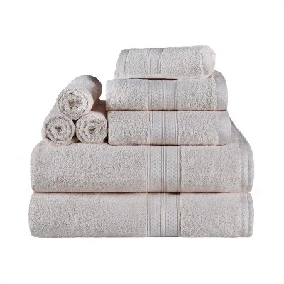 8 Piece Assorted Bath Towel Set, Rayon From Bamboo And Cotton, Ultra-Soft Plush Quick Drying, Solid Terry Towels With Dobby Border By Blue Nile Mills 9 8 Piece Assorted Bath Towel Set, Rayon From Bamboo And Cotton, Ultra-Soft Plush Quick Drying, Solid Terry Towels With Dobby Border By Blue Nile Mills - Image 7