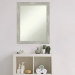 22" X 28" Non-Beveled Dove Narrow Bathroom Wall Mirror Gray Wash - Amanti Art 16 22" X 28" Non-Beveled Dove Narrow Bathroom Wall Mirror Gray Wash - Amanti Art -Lunara Bath Store GUEST 3f76d9cb ab04 4653 937c ce619a83a0df