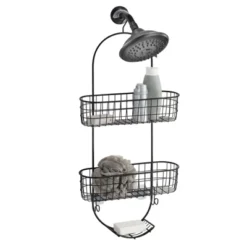 MDesign Steel Metal Curved Bathroom/Shower 2-Tier Caddy With Baskets -Lunara Bath Store GUEST 44081044 a170 4720 99f2 06bc02caaf8d