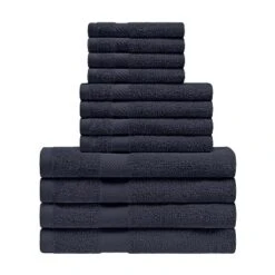 Modern Eco-Friendly Cotton Absorbent 12-Piece Assorted Towel Set - Blue Nile Mills -Lunara Bath Store GUEST 45452d87 9017 46a1 893f f3397a839344