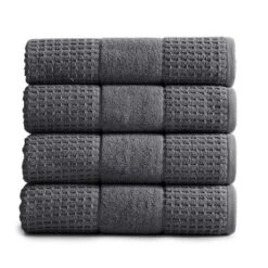 Market & Place Cotton Quick Dry Waffle Weave 4-Pack Bath Towel Set -Lunara Bath Store GUEST 4615599f e46e 4c3d 8ae5 ce3b090d5a3b