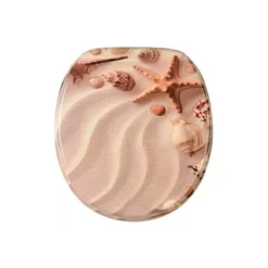 Sanilo Round Molded Wood Toilet Seat With No Slam, Slow, Soft Close Lid, Stainless Steel Hinges, Unique Fun Decorative Design, Vintage Wood Grain -Lunara Bath Store GUEST 46d72b22 cd21 4222 8c5f 20b183b749c8