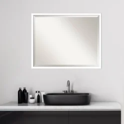 29" X 23" Svelte Framed Bathroom Vanity Wall Mirror White - Amanti Art 12 29" X 23" Svelte Framed Bathroom Vanity Wall Mirror White - Amanti Art -Lunara Bath Store GUEST 47a73161 b201 4518 9b1a 81048a4cbb67