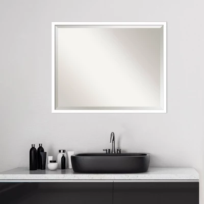 29" X 23" Svelte Framed Bathroom Vanity Wall Mirror White - Amanti Art 6 29" X 23" Svelte Framed Bathroom Vanity Wall Mirror White - Amanti Art - Image 4